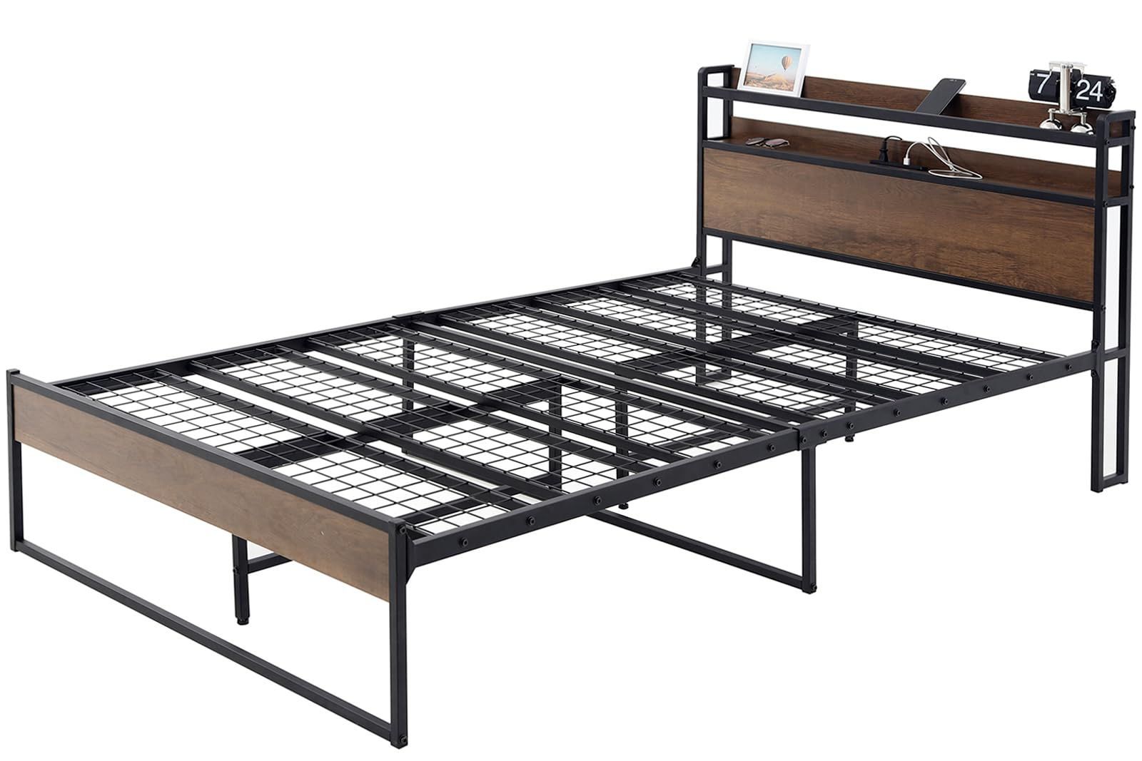 木製シングルベッドフレーム 2つ！ S/SD/D]木目調ベッドフレーム 単品