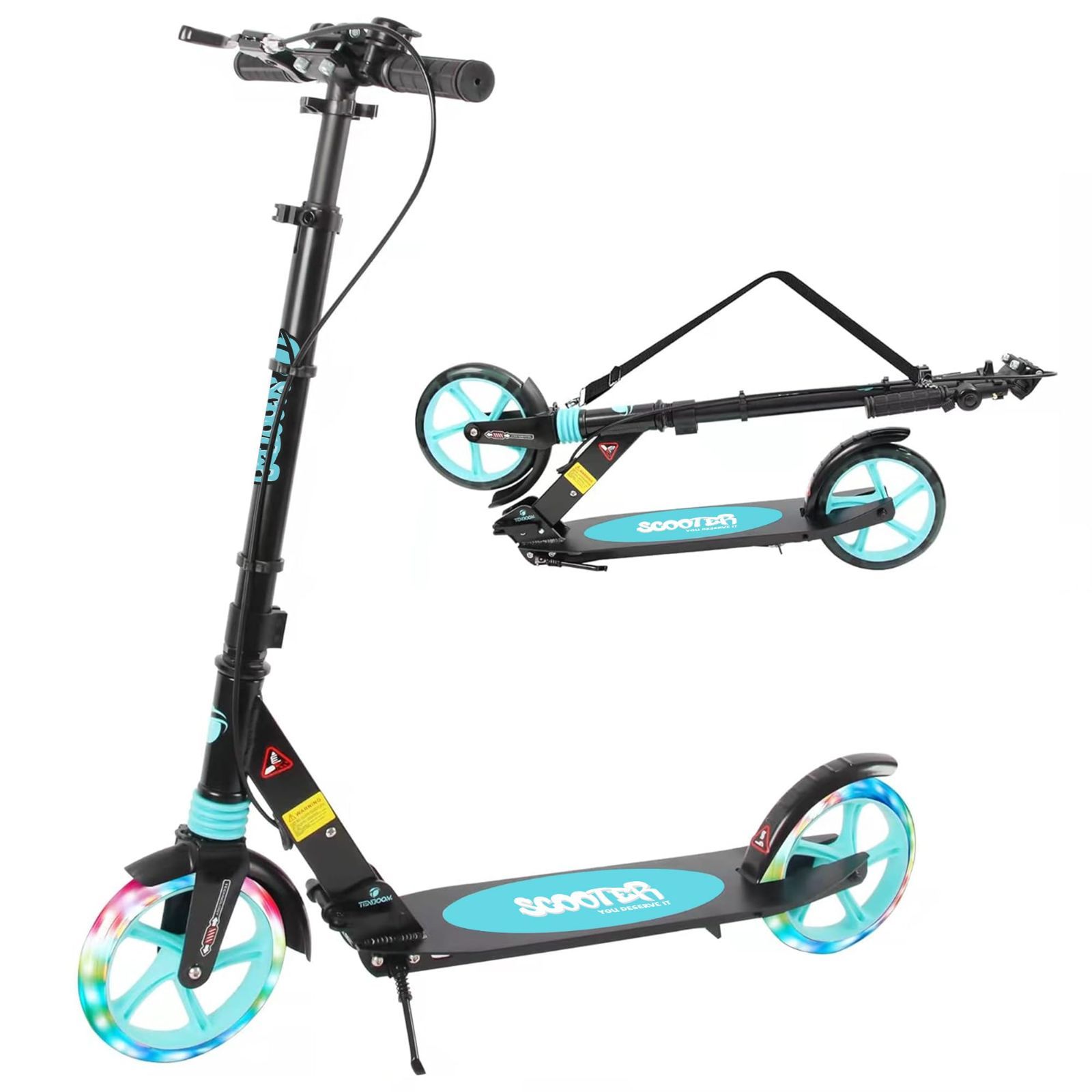 新品 キックボード スクーター 子供 大人用 デュアルブレーキ 