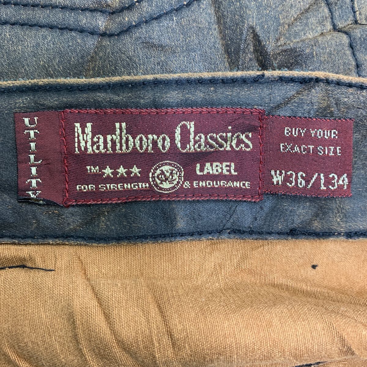 Marlboro Classics デニムパンツ W36 マルボロ ビッグサイズ ブラウン