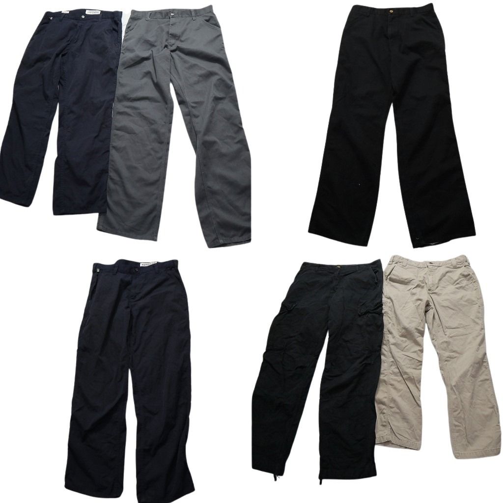 古着卸 カーハート Carhartt パンツ 6枚セット メンズ 33 |34 カーゴパンツ チノパン ワークパンツ 古着 MZ7410