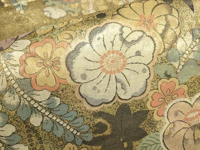 お値下げセール■新品■お仕立て上，最高級逸品正絹辻が花文様，六通柄袋帯 平和屋着物▽六通柄袋帯 辻が花 舞蝶文 金銀糸 正絹 逸品