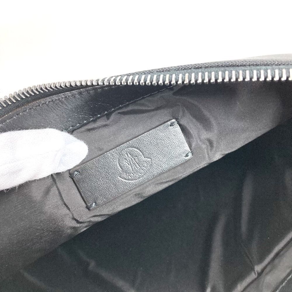 MONCLER モンクレール クラッチバッグ ロゴ ラージポーチ ナイロンキャンバス ブラック MERCADOAVALIA_COM_BR