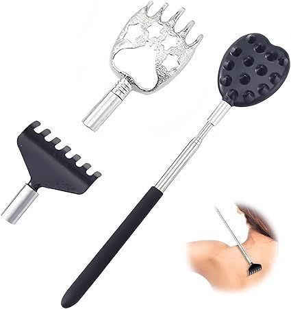 背中かき EsiFare 孫の手 伸縮 3IN1 携帯便利 背中かき棒 マジックハンド