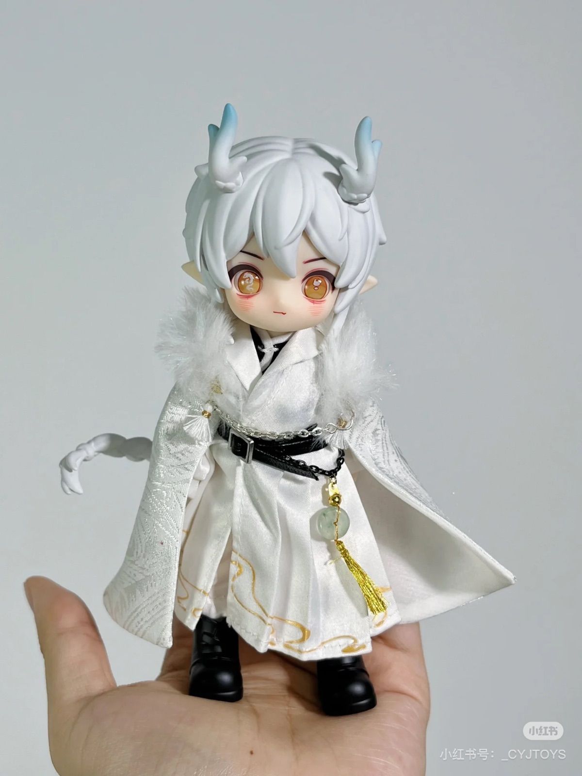 【開封済】希少品 secret one！NAGI兽仔 Season3 “游学季系列” “遊学シーズン” 1/12 BJD Doll 15cm 人形 人偶 置物 海外限定 ブラインドボックス 置物 【モデル：secret one！月魂 Boy】white 1点
