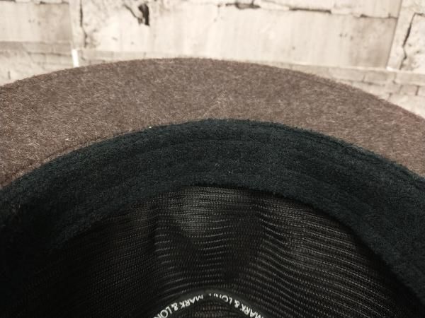 MARK＆LONA マーク＆ロナ ソフト フェルト ハット サイズM ブラウン 星