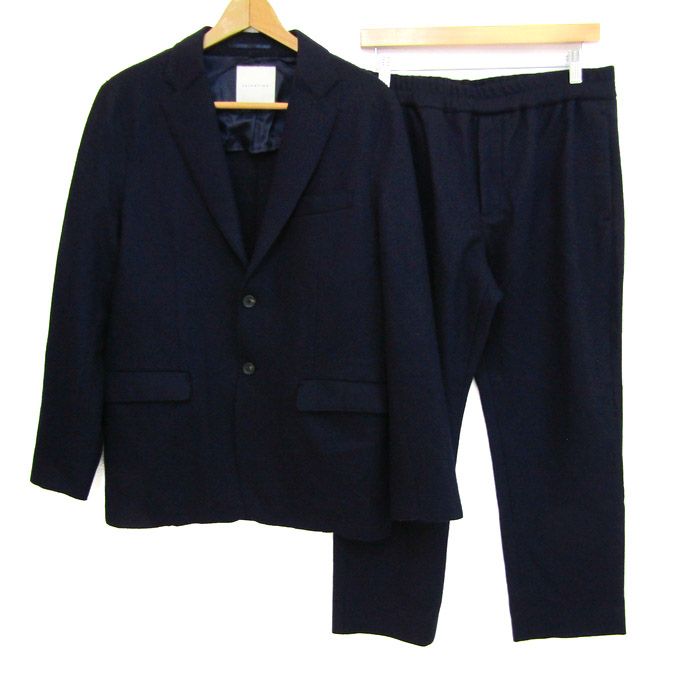 エストネーション スーツ セットアップ 上下セット ジャケット パンツ 大きいサイズ メンズ XL Lサイズ ネイビー ESTNATION