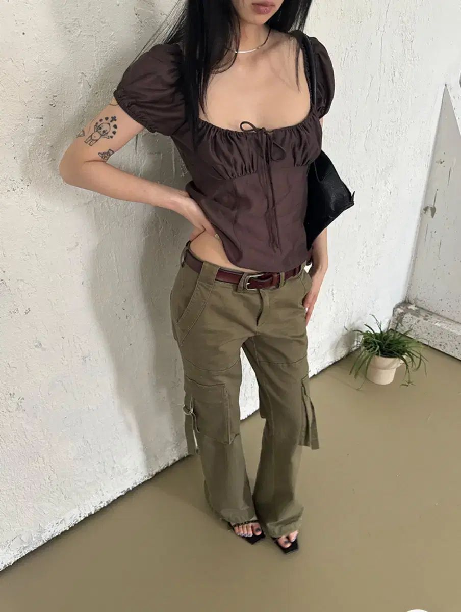 テストメカニズム TESTMECHANISM カーゴ ブーツカット ポケット パンツ