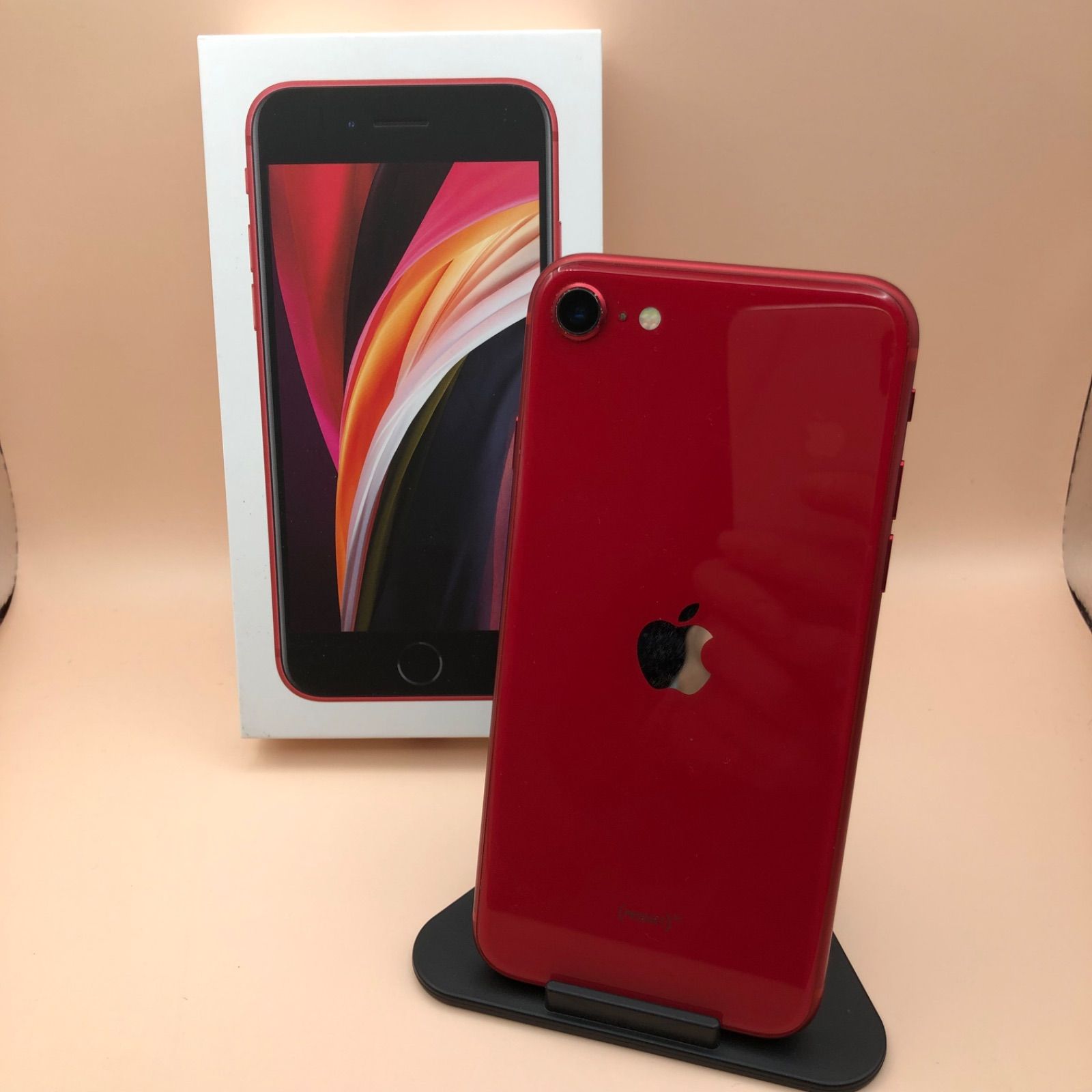 【ジャンク】 iPhoneSE2 128GB Red Softbank SIMロック解除済 SIMフリー 画面割れ