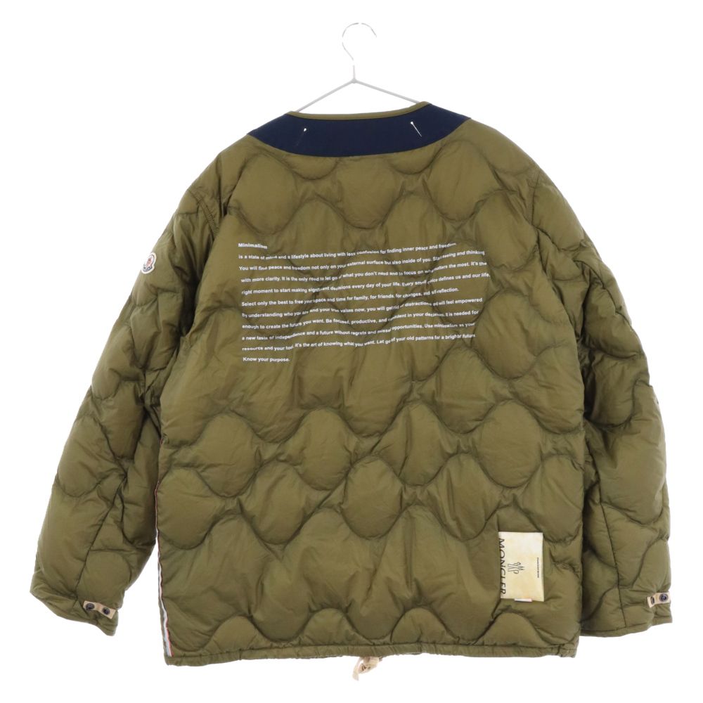 MONCLER (モンクレール) 21AW JAECKIN GIUBBOTTO G20911A00126 68953  キルティングバックプリントナイロン ダウンジャケット カーキ - メルカリ