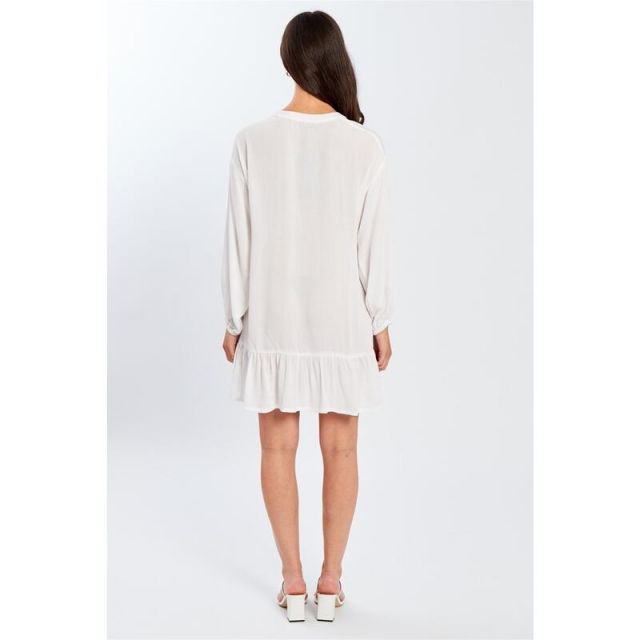【送料無料】 インフルエンス レディース ワンピース トップス Mini Smock Dres Ld99 White