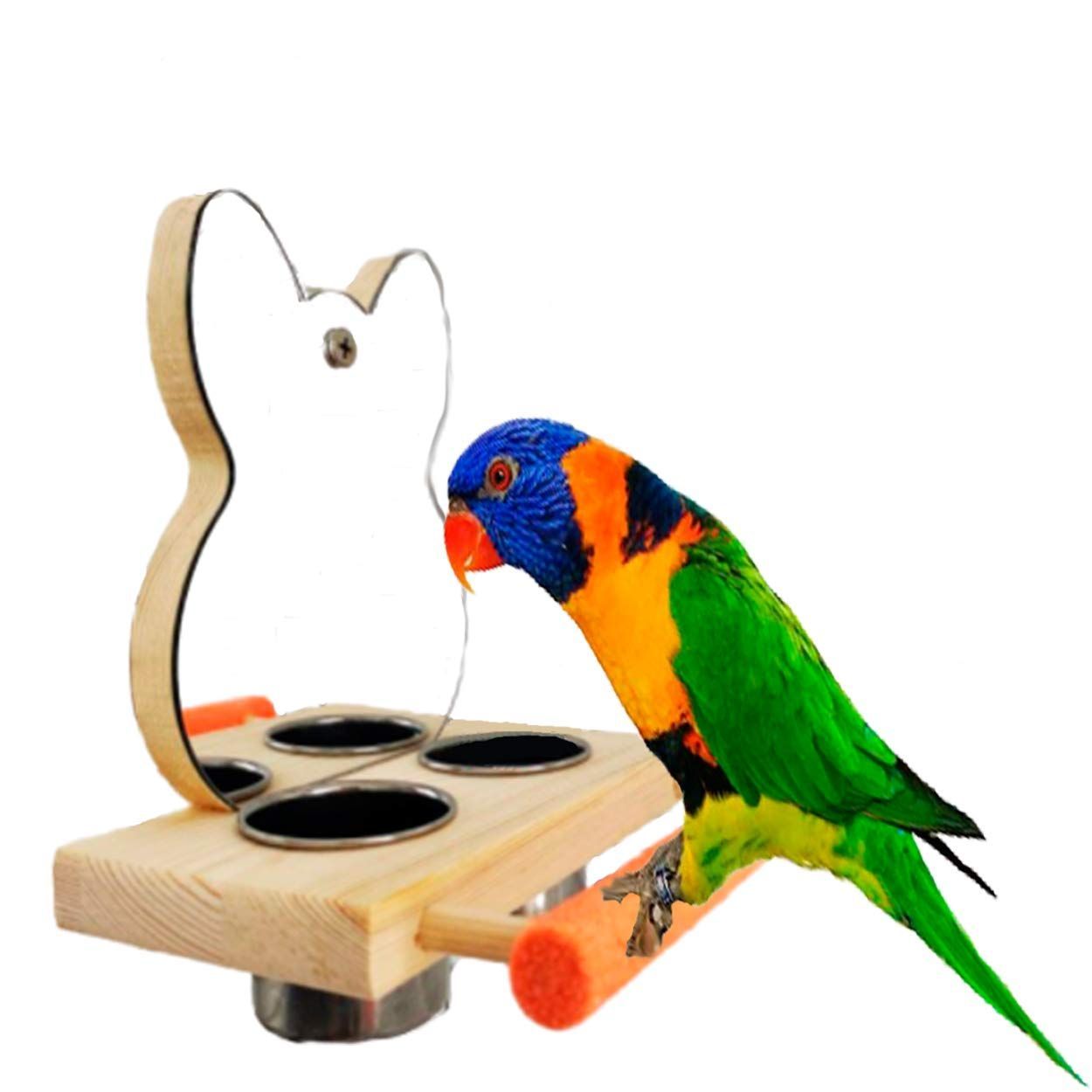 商品 S.fields.inc 止まり木 ミラー バードアスレチック 鳥スタンド 餌台 鳥かご インコ オウム ブランコ