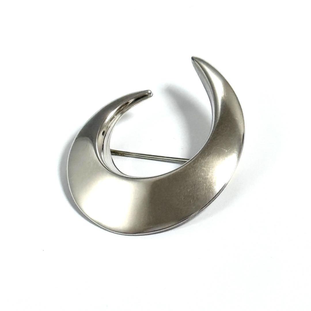 超美品】ジョージジェンセン レディース 三日月 ブローチ シルバー 925