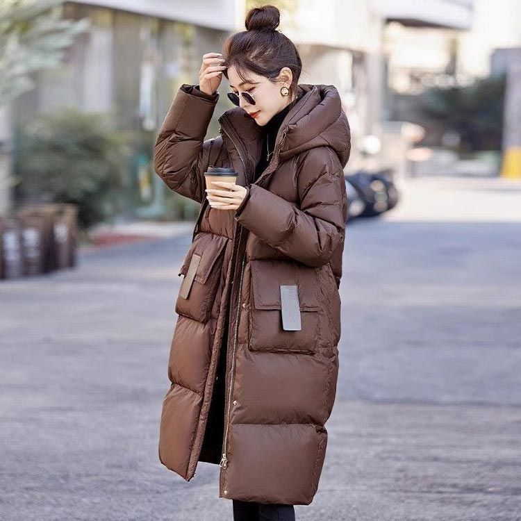 ダウンコート レディース ロング丈 アウター Aライン フード付き