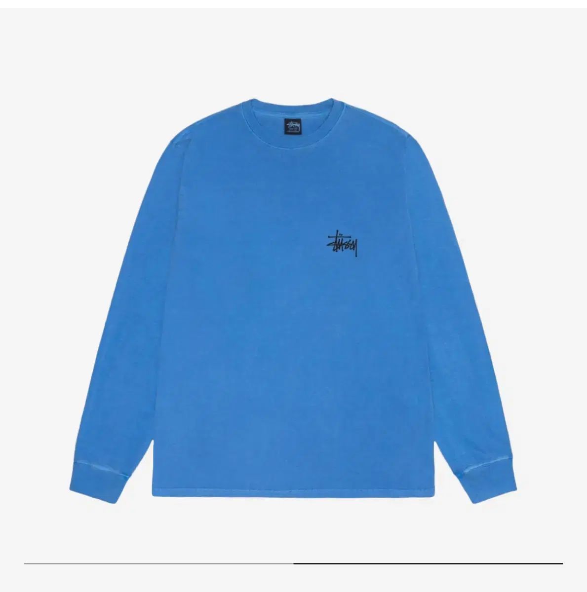 STUSSY(ステューシー) ベーシック PIGMENT(ピグメント) ダイド 長袖 ロングスリーブ Tシャツ 青 XXL