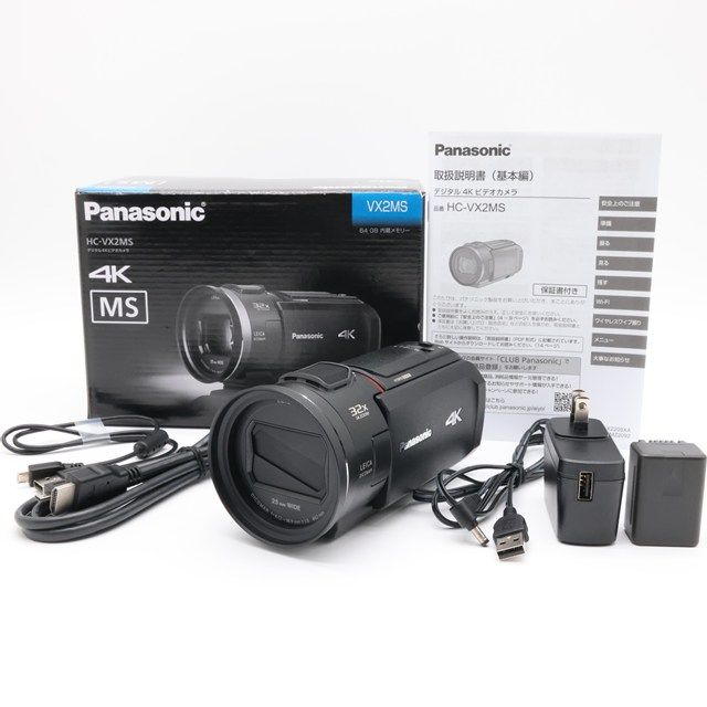 Panasonic HC-VX2MS-K｜64GB×4K撮影×手ブレ補正｜高性能ビデオ