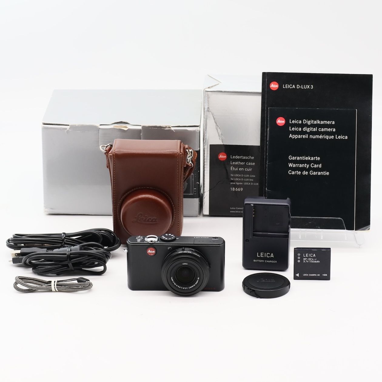 Leica D-LUX 3 コンパクトデジタルカメラ　レザーケース付き Leica D-LUX 3 コンパクトデジタルカメラ レザーケース 完付属品