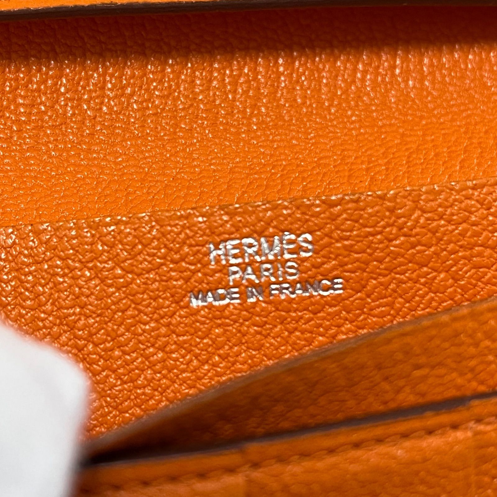 HERMES エルメス ベアンスフレ 二つ折り長財布 オレンジ 美品 - BRAND