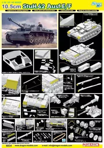 [Used] Plastic Model 1/35 WW.II German Army 10.5cm Assault Howitzer 42 E/F Type [DR6834]