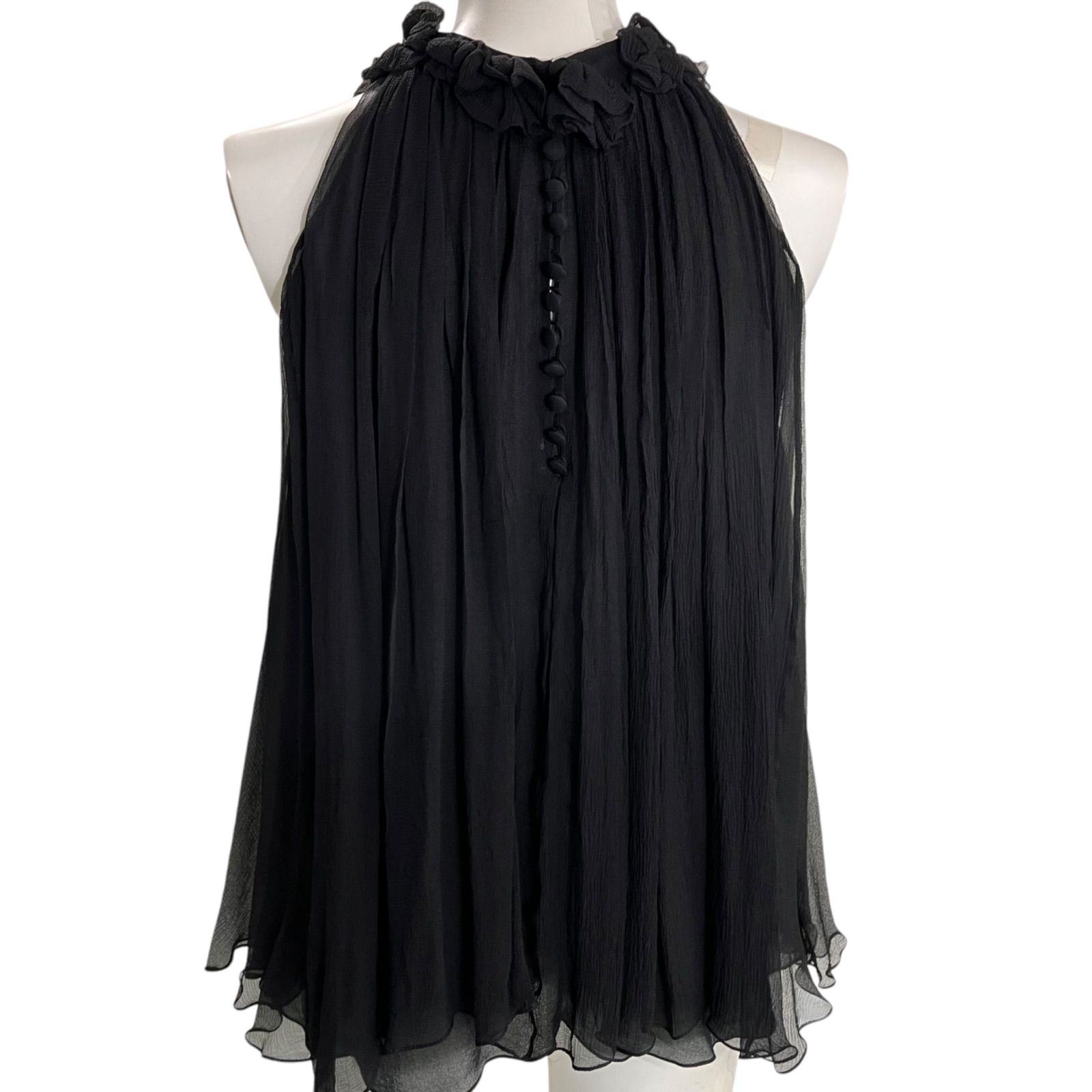 Chloe クロエ ブラウス M 黒 Chloe（レース ・ シャツ⁄ブラウス(長袖