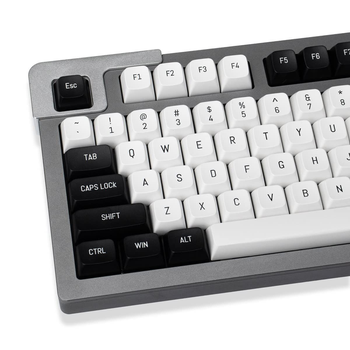 【新着商品】MXGateronKailhボックススイッチ用 黒と白のキーキャップセット150キーMSAプロファイルダブルショットカスタムキーキャップ、Cherry