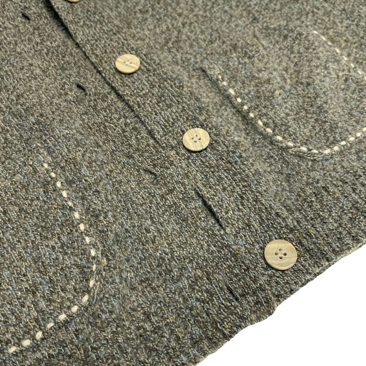 AIGLE - AIGLE(エーグル) カーディガン サイズM レディース - ダークグリーン×ライトブルー×ベージュ 長袖 AIGLE(エーグル) カーディガン サイズM レディース - ダーク