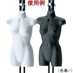 業務用メンズハーフトルソー壁掛マットブラック紳士ボディーハンガー