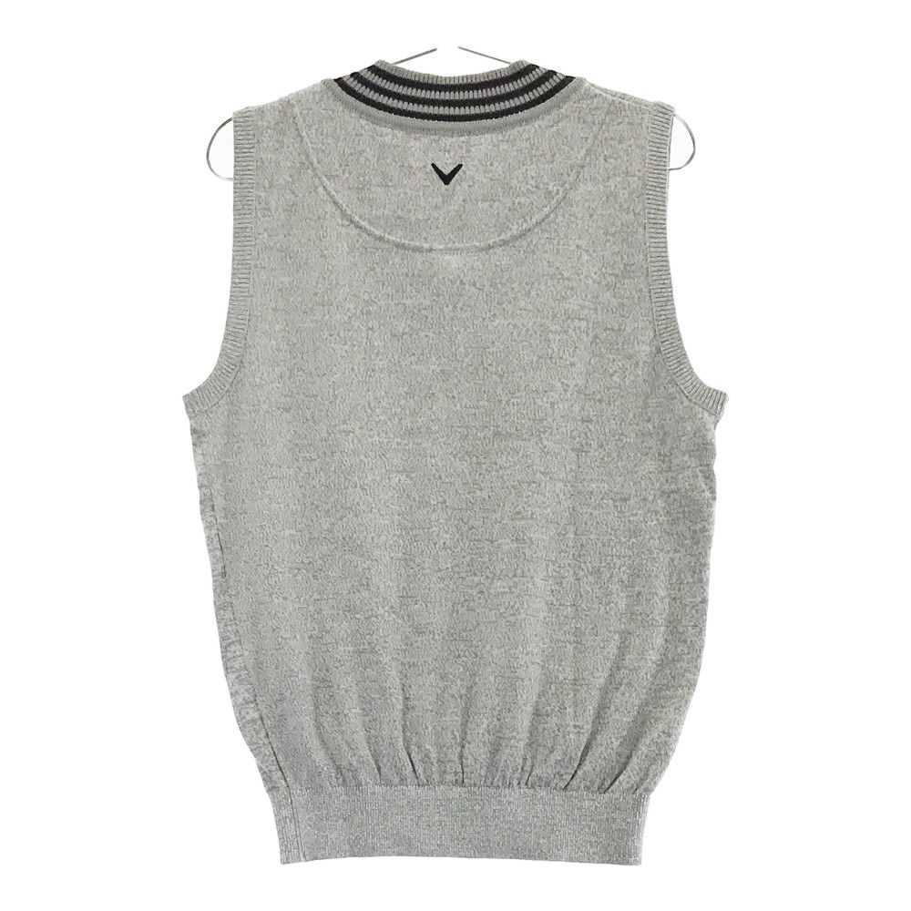 サイズ：M CALLAWAY キャロウェイ Vネック ニットベスト グレー系