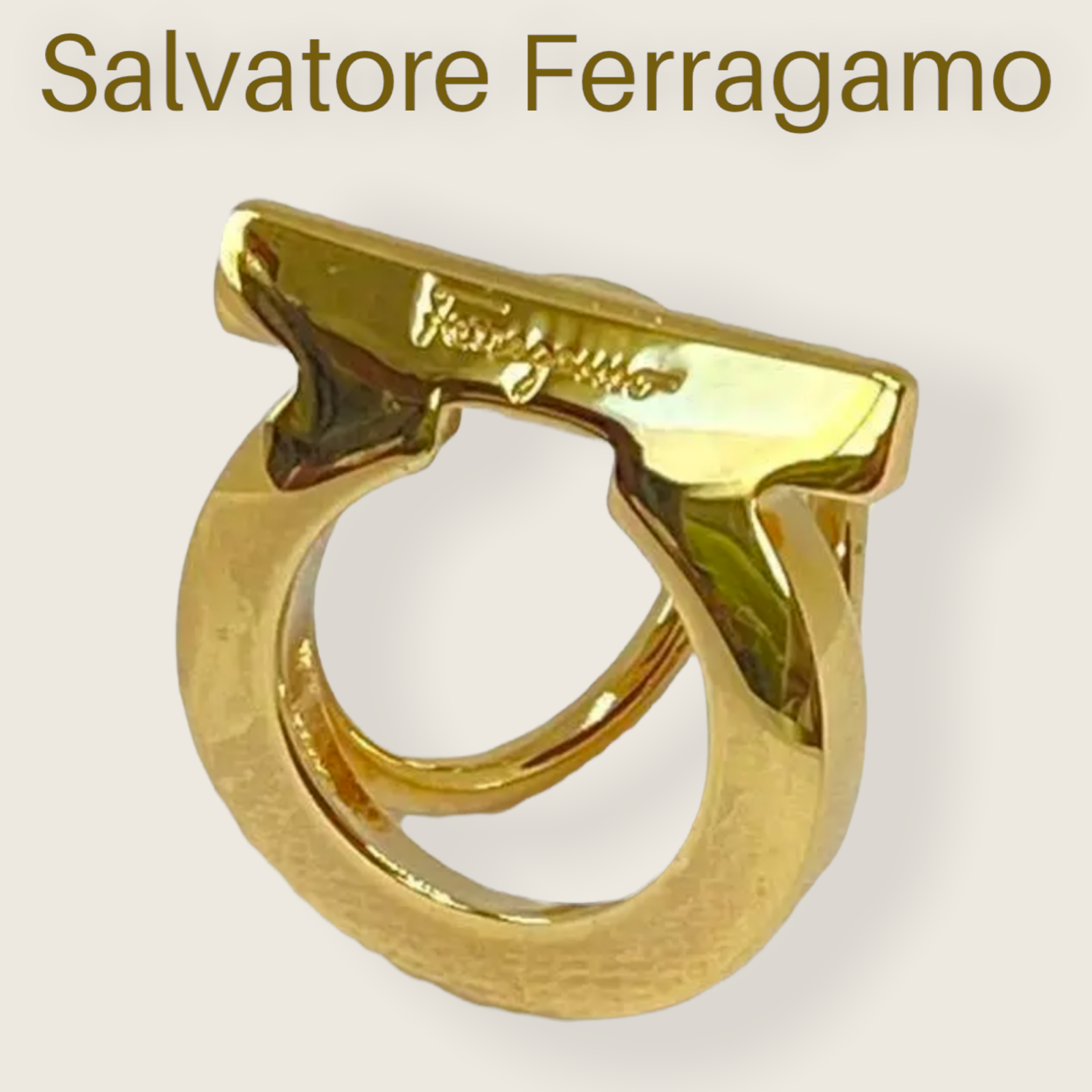 フラワープリント [美品]Salvatore ferragamo スカーフリング | ccfl.ie
