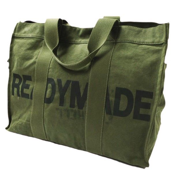 READYMADE レディメイド 日本製 EASY TOTE BAG (L) VINTAGE US ARMY テントシェル イージートートバッグ RE-CO-KH-00-00-227 KHAKI リメイク 再構築 カバン g16703