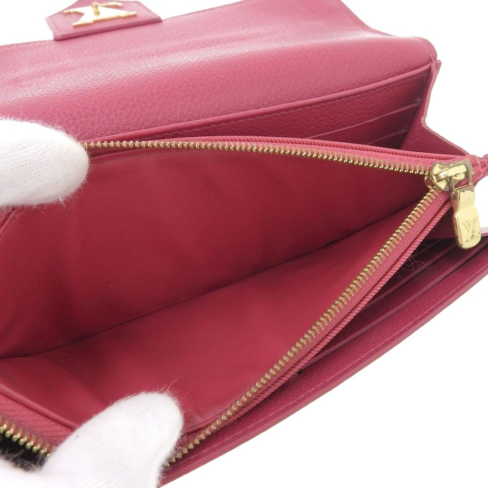 【本物保証】 布袋付 ルイ ヴィトン LOUIS VUITTON ポルトフォイユ ロックミー ホック付長財布 レザー ピンク M61277 本物保証】 布袋付 ルイ ヴィトン LOUIS VUITTON ポルトフォイユ