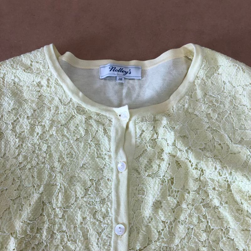 ノーリーズのアイボリー レースカーディガン 38 セール】2WAYレースカーディガン（カーディガン/ボレロ）｜NOLLEY'S