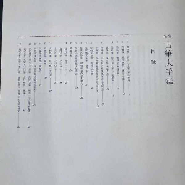 U153書道『名宝 古筆大手鑑』飯島春敬編著 東京堂出版 名寶 古筆大手鑑