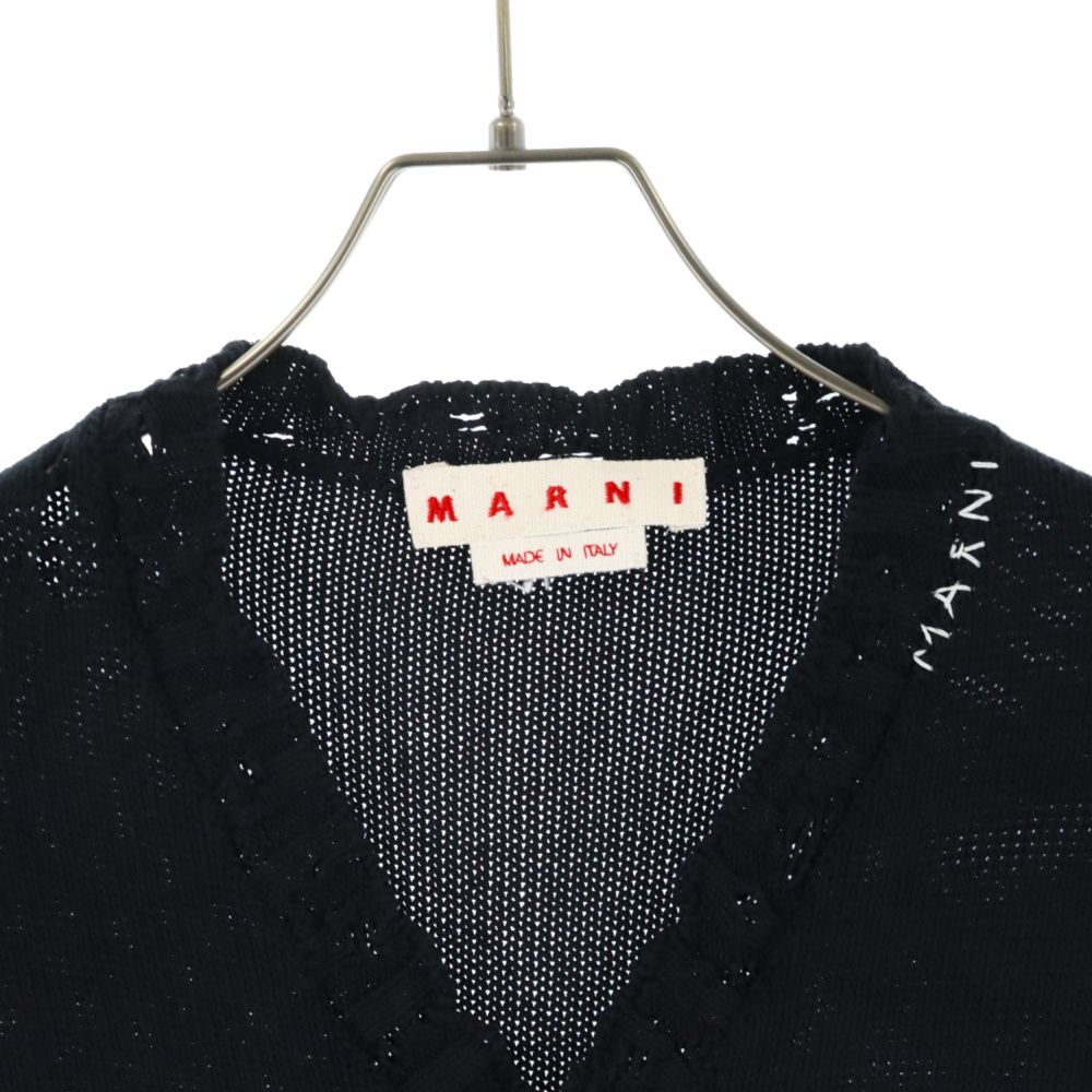 MARNI (マルニ) 23SS ハイゲージコットンクラッシュVネックニット