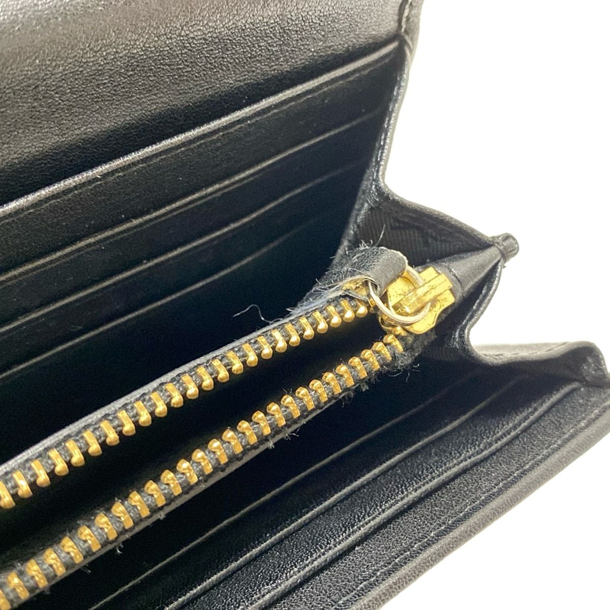 Anya Hindmarch(アニヤハインドマーチ) 長財布 - 黒 レザー