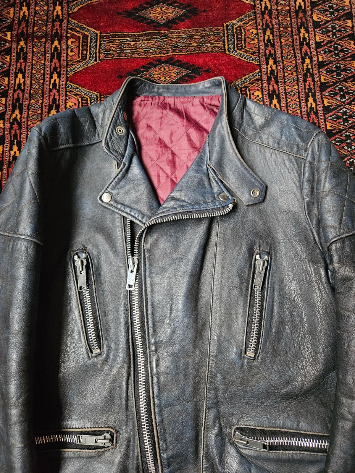 70s WOLF LEATHERS Monza Type Motorcycle Jacket KANDAIZUMI_COM