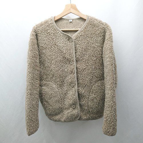 ◇ ⊇ UNIQLO ユニクロ フェイクファー 長袖 ファーブルゾン サイズL 