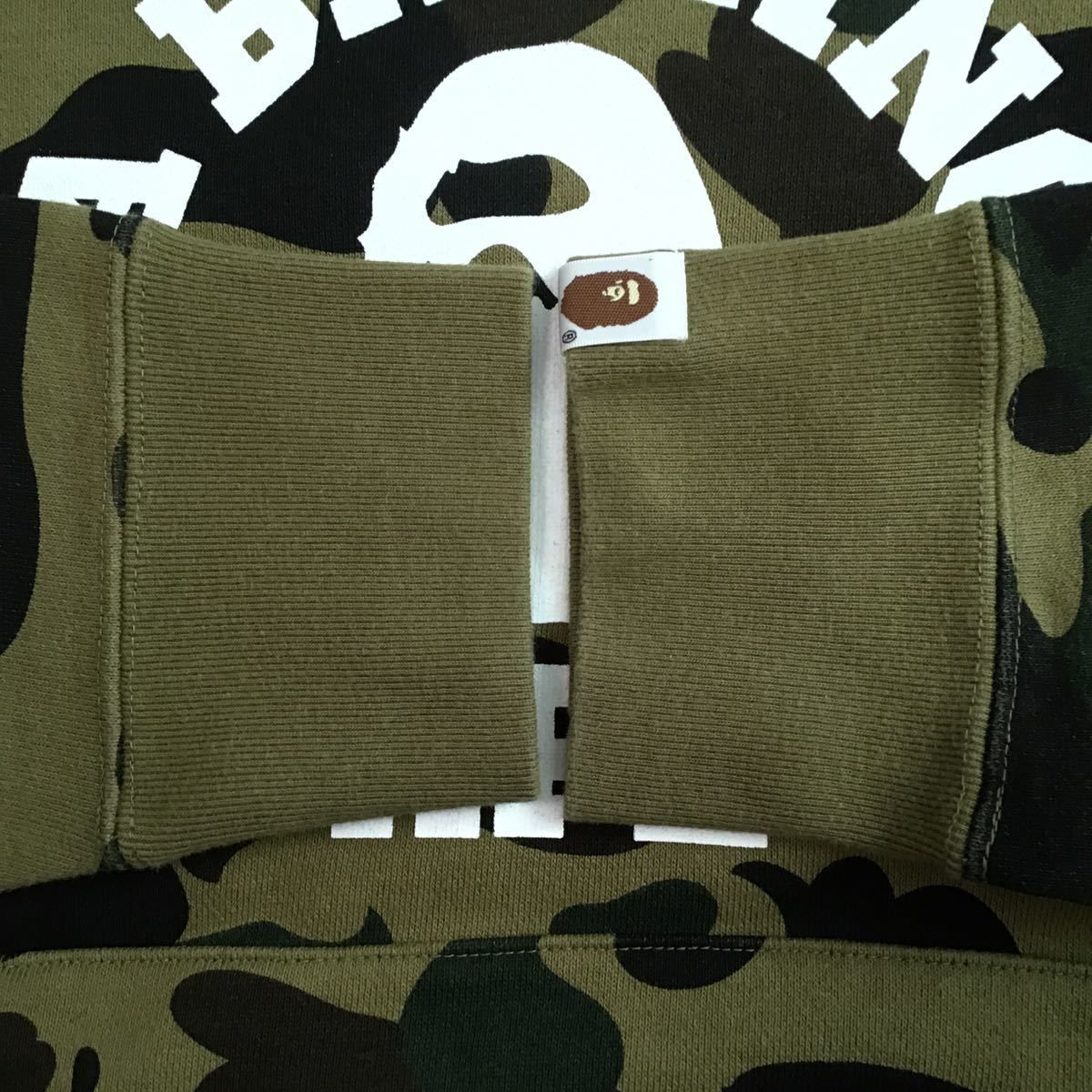 カレッジロゴ 1st camo green プルオーバー パーカー Mサイズ a 