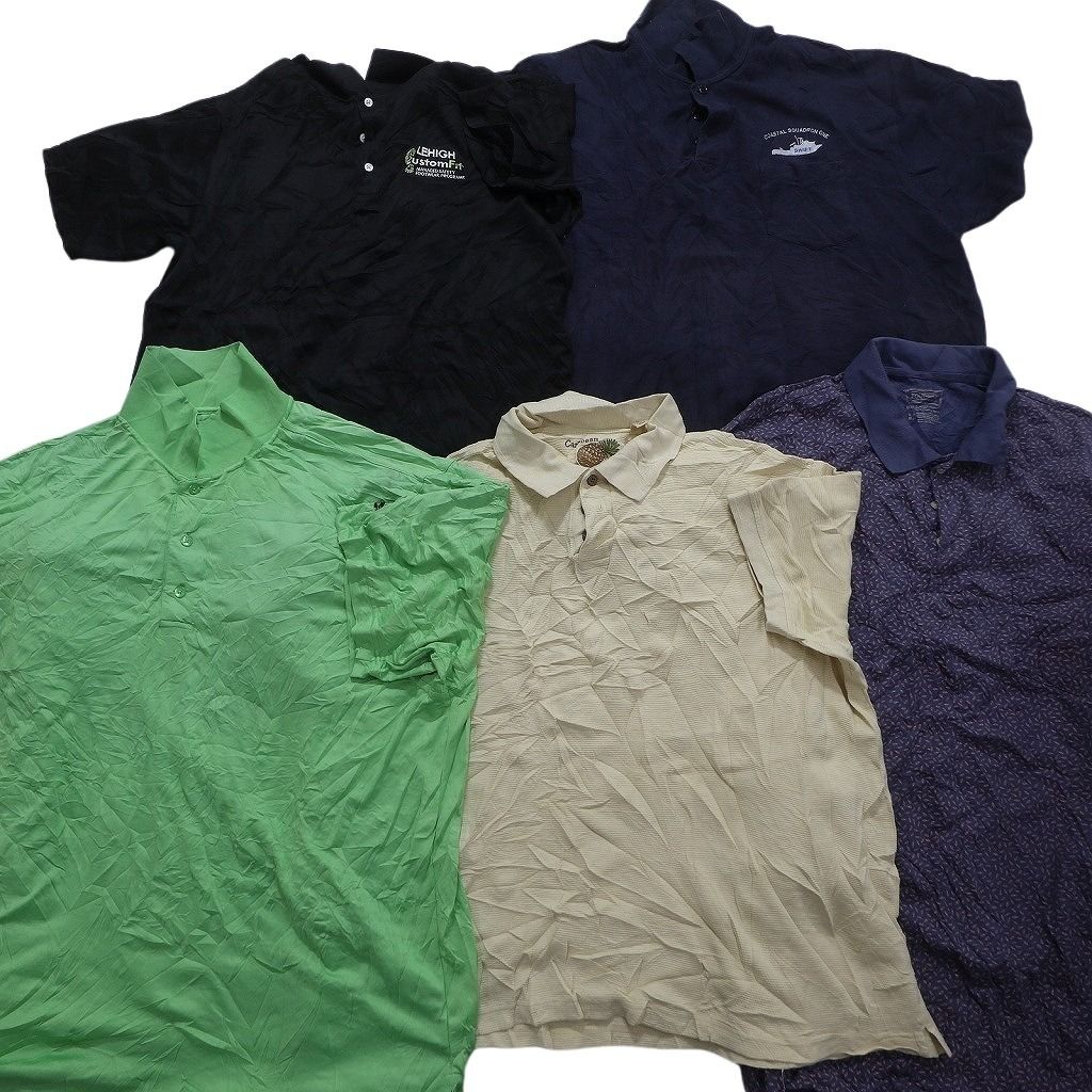古着卸 まとめ売り ポロシャツ 20枚セット (メンズ 2XL ) 無地