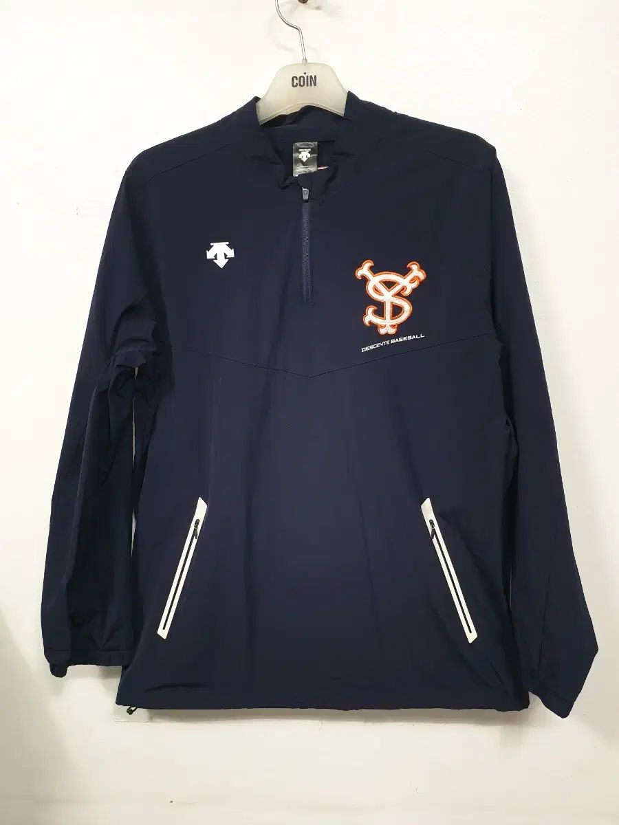 DESCENTE(デサント) ネイビー ベースボール 長袖Tシャツ ウインド