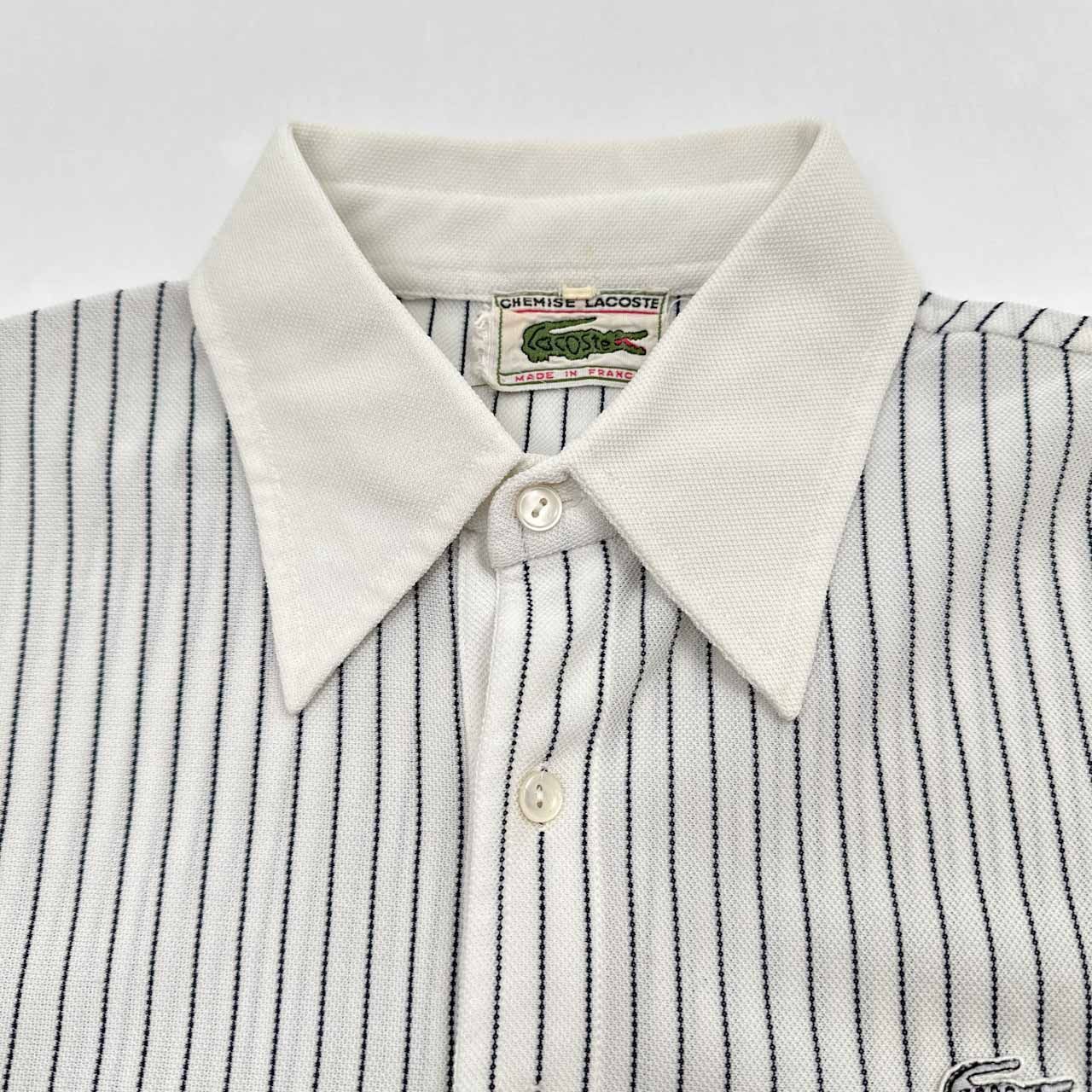激レア フランス製 60s 70s CHEMISE LACOSTE レアタグ 文字ワニ 白ワニ 