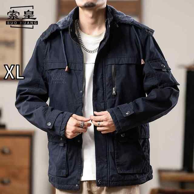 XL 秋冬 コーデ メンズ 服 シンプル ファッション オシャレ 大人 かっこいい 大きいサイズ ストリート 紳士服 アメリカン レトロ ジャケット カジュアル ワークジャケット 登山 ウェア