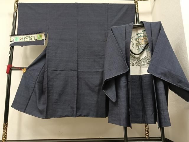 平和屋着物●男性　結城紬　奥順　はたおり娘　アンサンブル　杢　正絹　逸品　未使用　AAAW0021ph 平和屋着物○男性 結城紬 奥順 はたおり娘 アンサンブル 杢 正絹 逸品