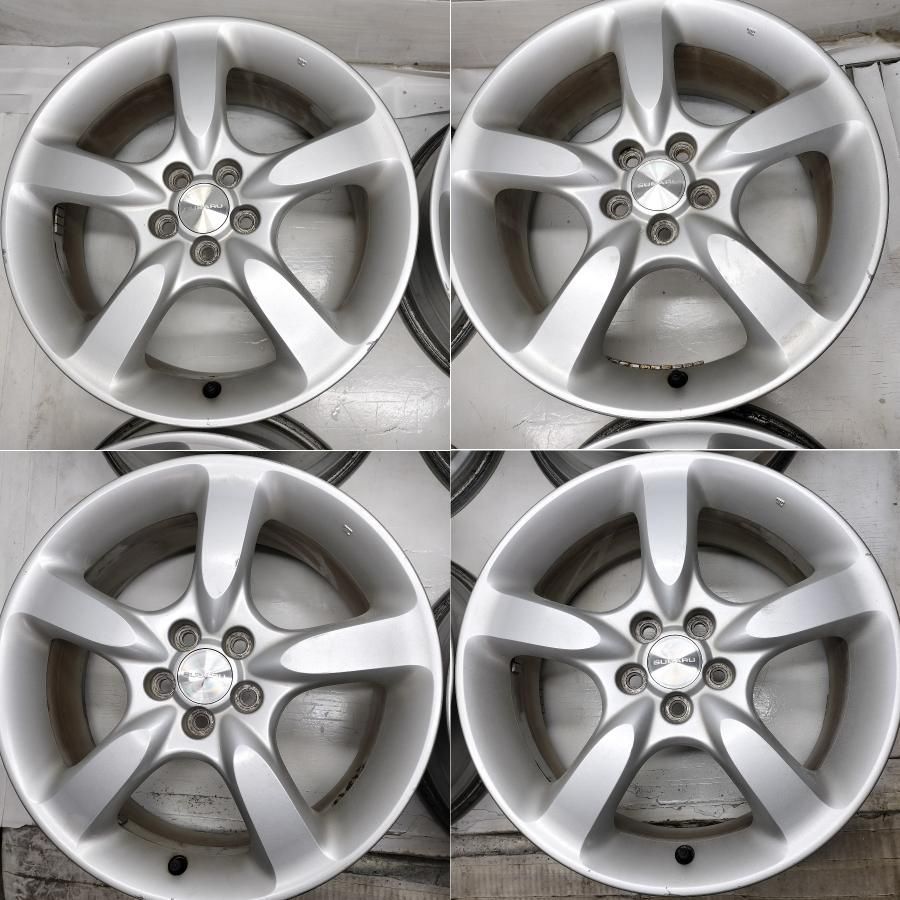 ◆配送先指定あり◆ 17x7J スバル レガシィ BP5 BL5 純正 5H -100 4本セット 〜本州 四国は送料無料〜