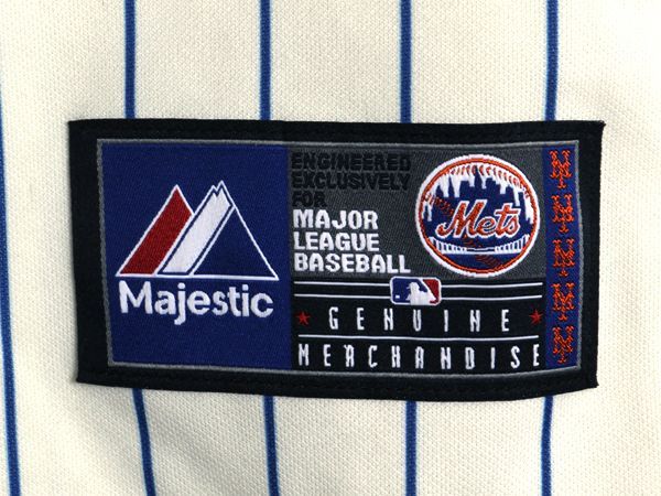 メッツ ベースボール シャツ メンズ L 程/ MLB オフィシャル マジェスティック 大リーグ ユニフォーム ゲームシャツ ストライプ ジャージ メッツ ベースボール シャツ メンズ L 程/ MLB オフィシャル