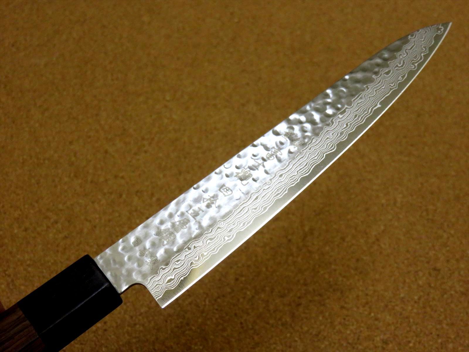 関の刃物 ペティナイフ 150mm ダマスカス45層 鎚目 フルーツ 果物包丁 関の刃物 ペティナイフ 15cm (150mm) 富士觀 ダマスカス 45層 鎚目鍛造