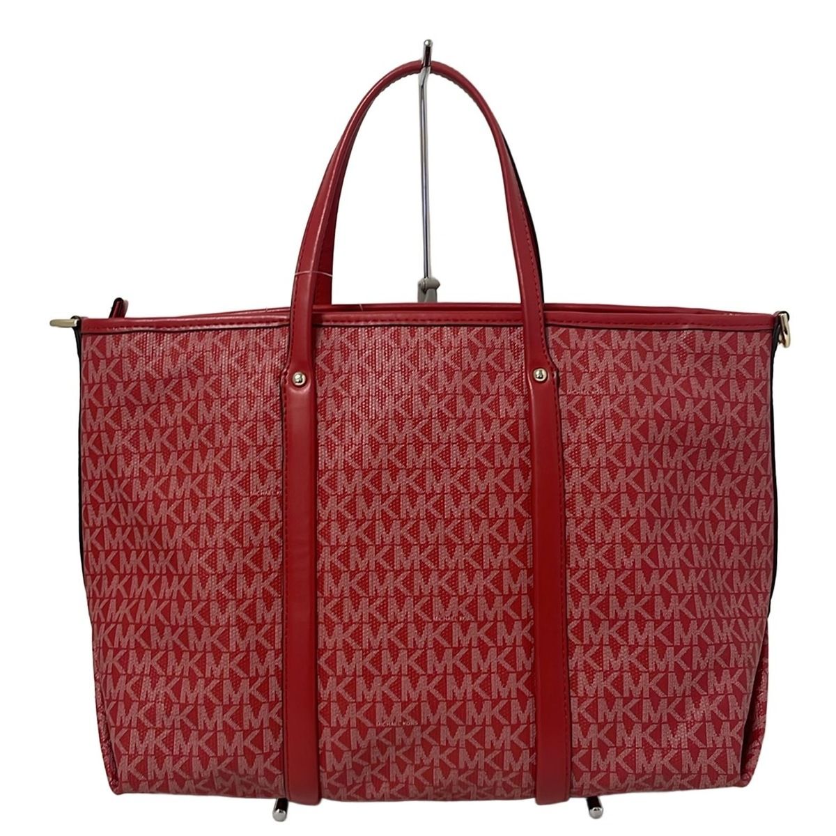 特価品セ MICHAEL レザー レッド×白 - ハンドバッグ KORS(マイケルコース) バッグ