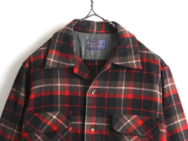 8400円 大人気新品 re様専用50s PENDLETON シャツ　オープンカラー　好配色 M シャツ
