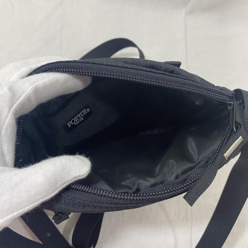 PORTER ショルダーバッグ　リップストップ　ブラック PORTER ポーター ショルダーバッグ 吉田カバン PORTER リップス