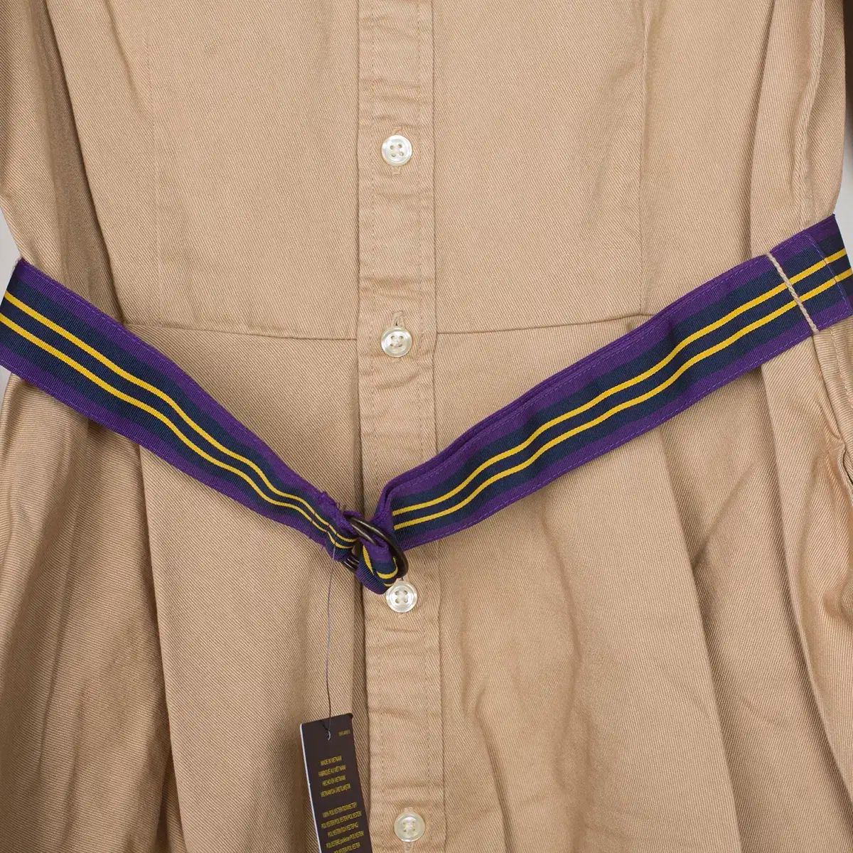 チノコットンシャツドレス