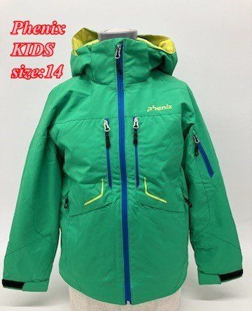 ややワケあり フェニックス ジュニア スキージャケット サイズ14 グリーン ES5G20T72 スポーツ キッズ R2509-222